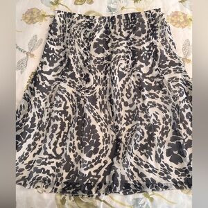 St. Emile Black and White Swirl Print Skirt